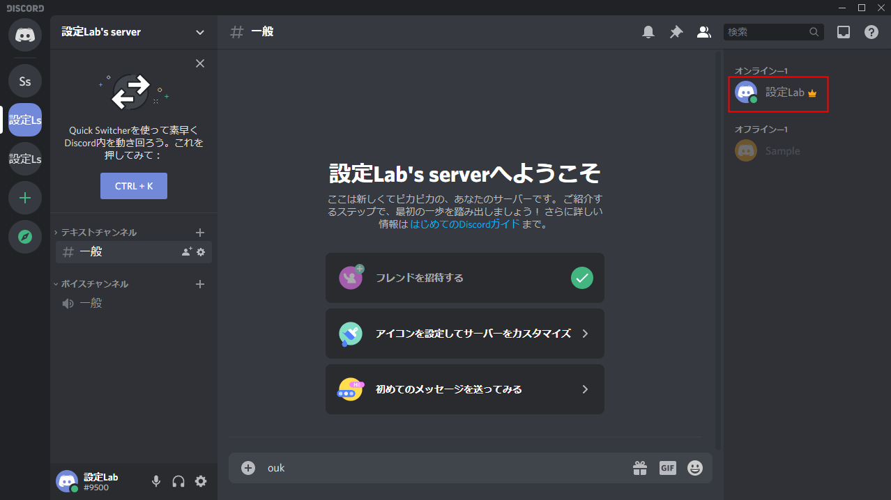 Discord サーバー所有者の王冠アイコンを消す 隠す 方法 設定lab