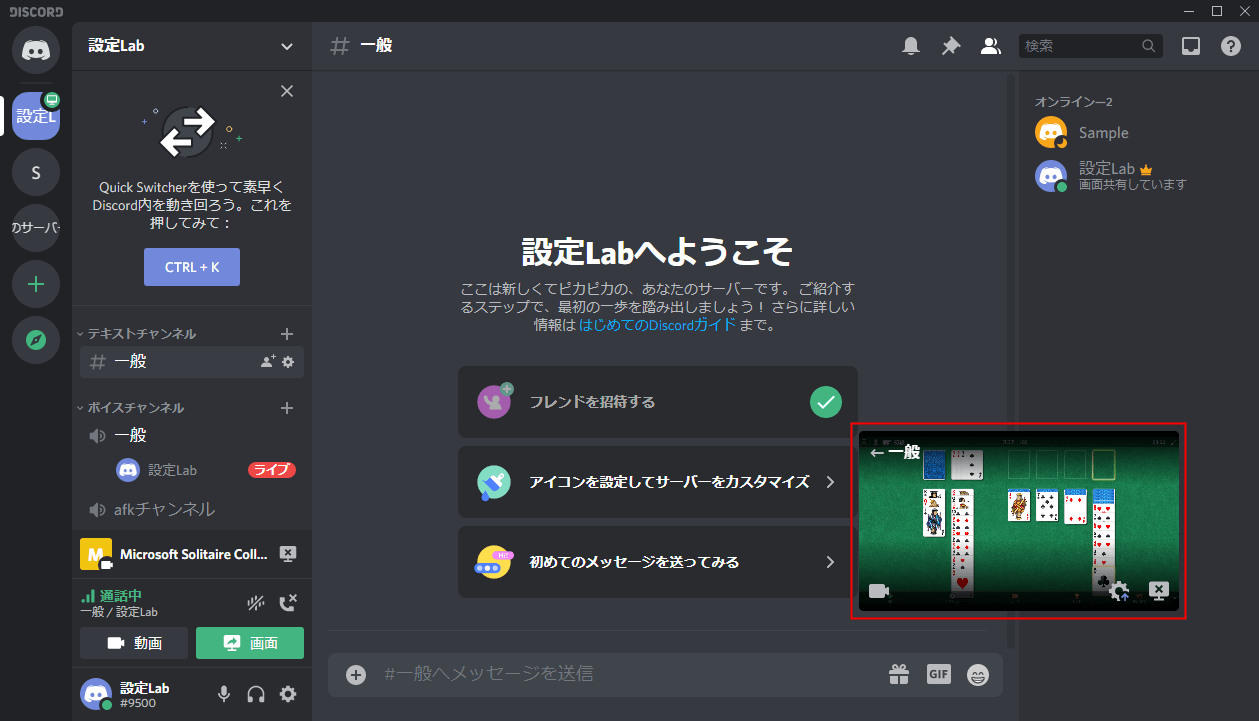 Discord 画面共有のやり方 画面 アプリ 設定lab